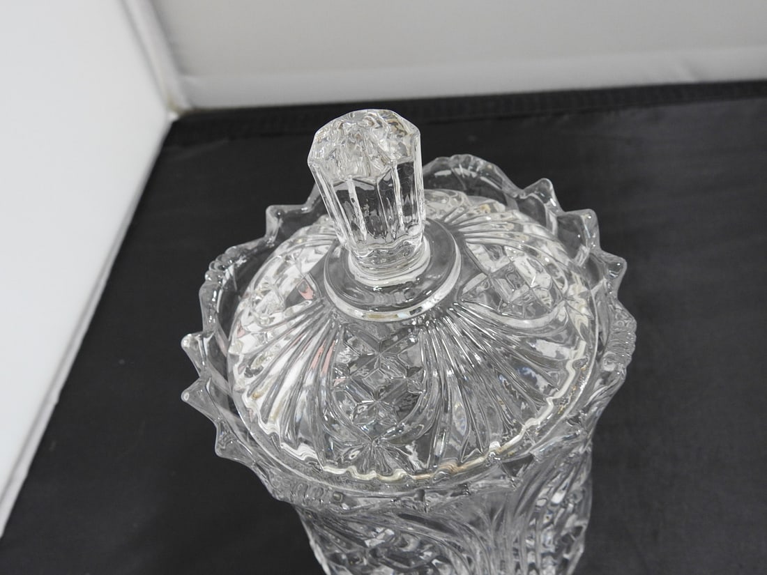 Lead Crystal Fluted Covered Candy Dish - 3