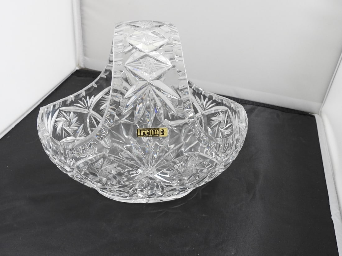 Lead Cut Crystal Basket Candy Dish - 3