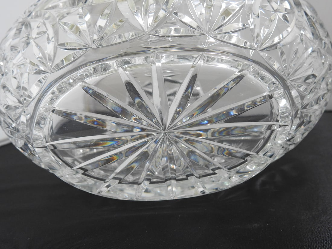 Lead Cut Crystal Basket Candy Dish - 5