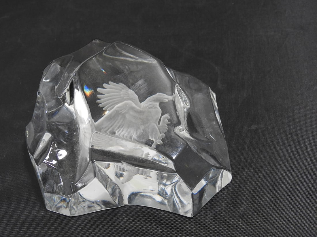 Lead Crystal Eagle Paper Weight - 4