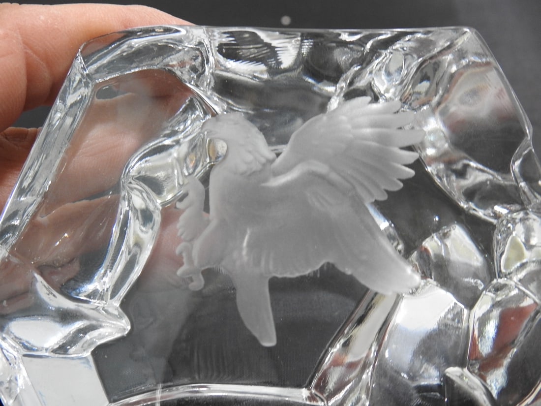 Lead Crystal Eagle Paper Weight - 8