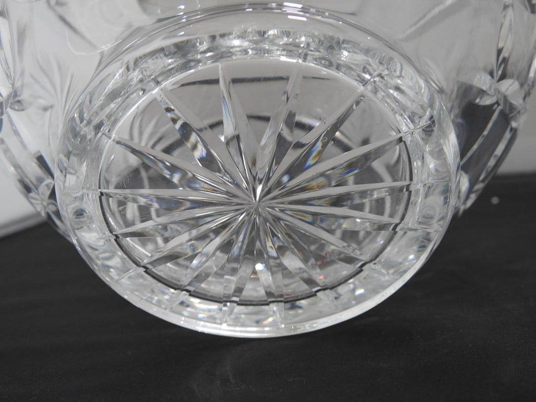 Lead Cut Crystal Rose Bowl Vase - 4