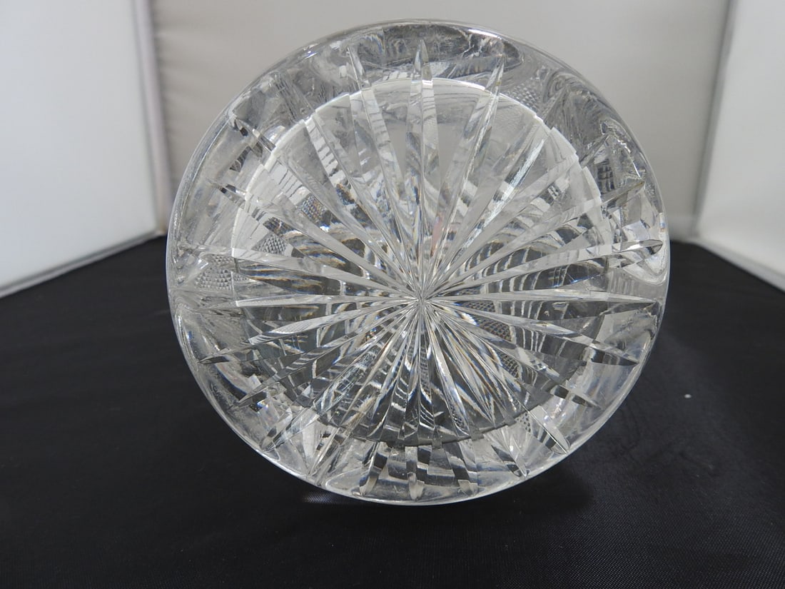 Lead Cut Crystal Fluted Vase - 5