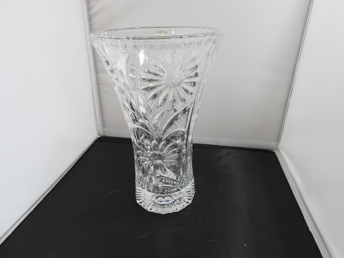 Large Lead Crystal Fluted Vase - 2