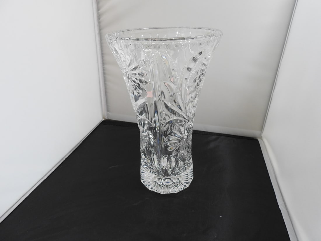 Large Lead Crystal Fluted Vase - 3