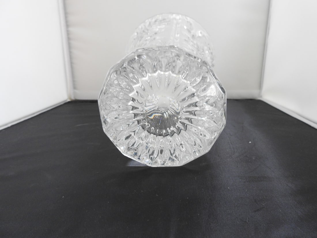Large Lead Crystal Fluted Vase - 4