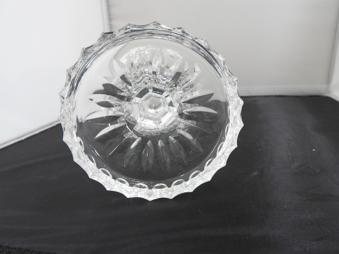 Cut Crystal Pedestal Vase - 5