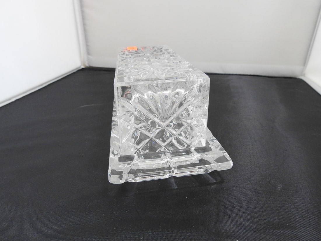 Lead Crystal Large Butter Dish - 2
