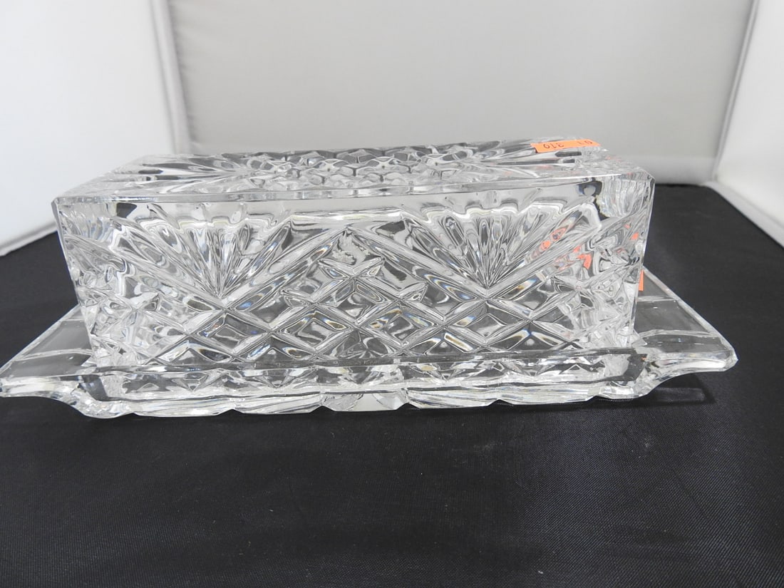 Lead Crystal Large Butter Dish - 3