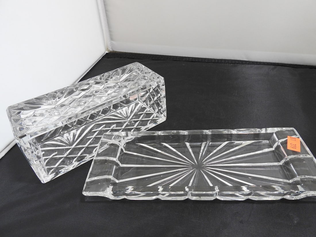 Lead Crystal Large Butter Dish - 4