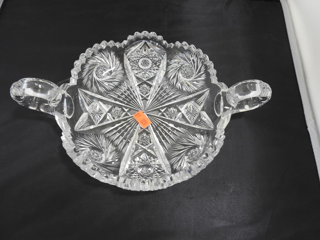 Lead Crystal Handled Candy Dish - 2