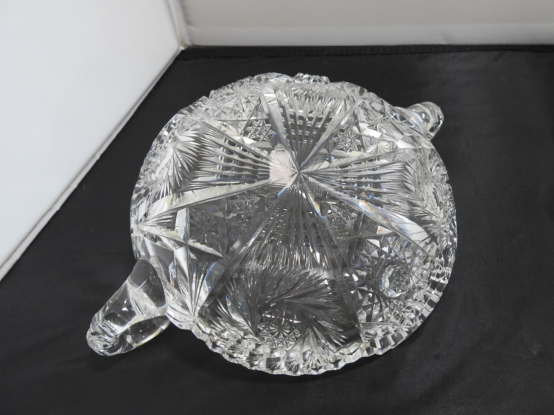 Lead Crystal Handled Candy Dish - 4