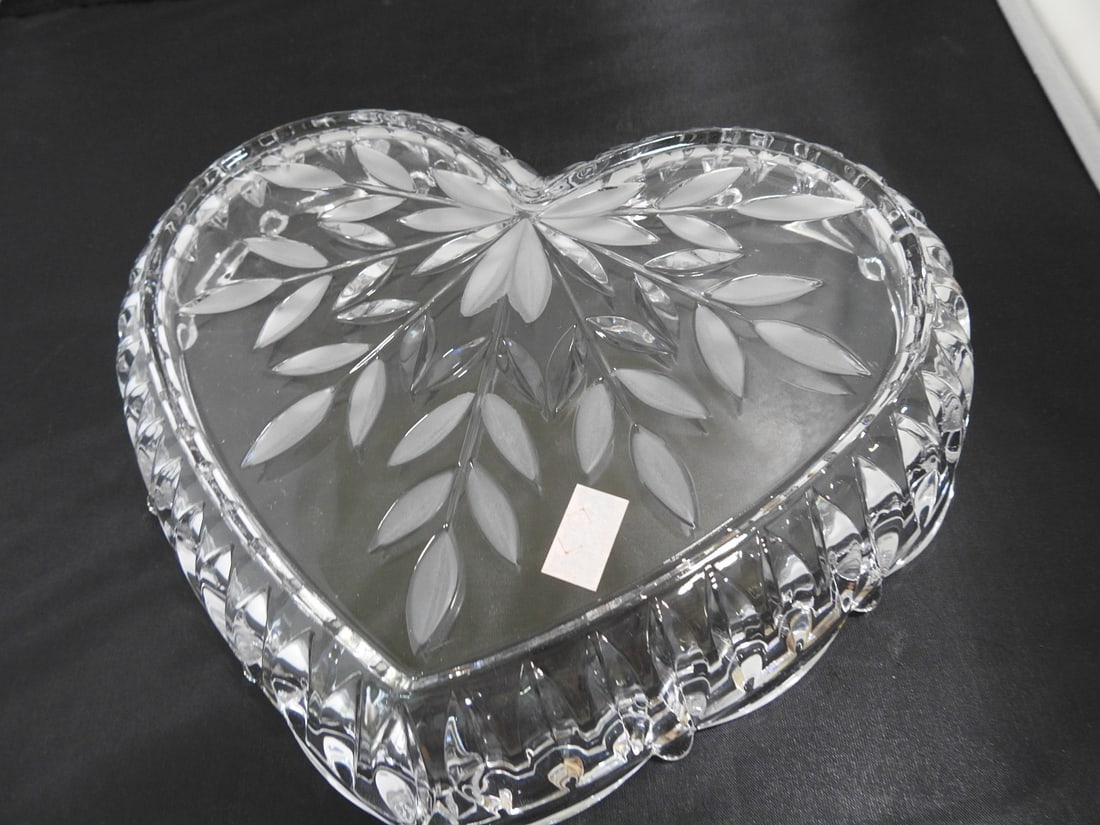 Lead Crystal Heart Shaped Candy Dish - 3