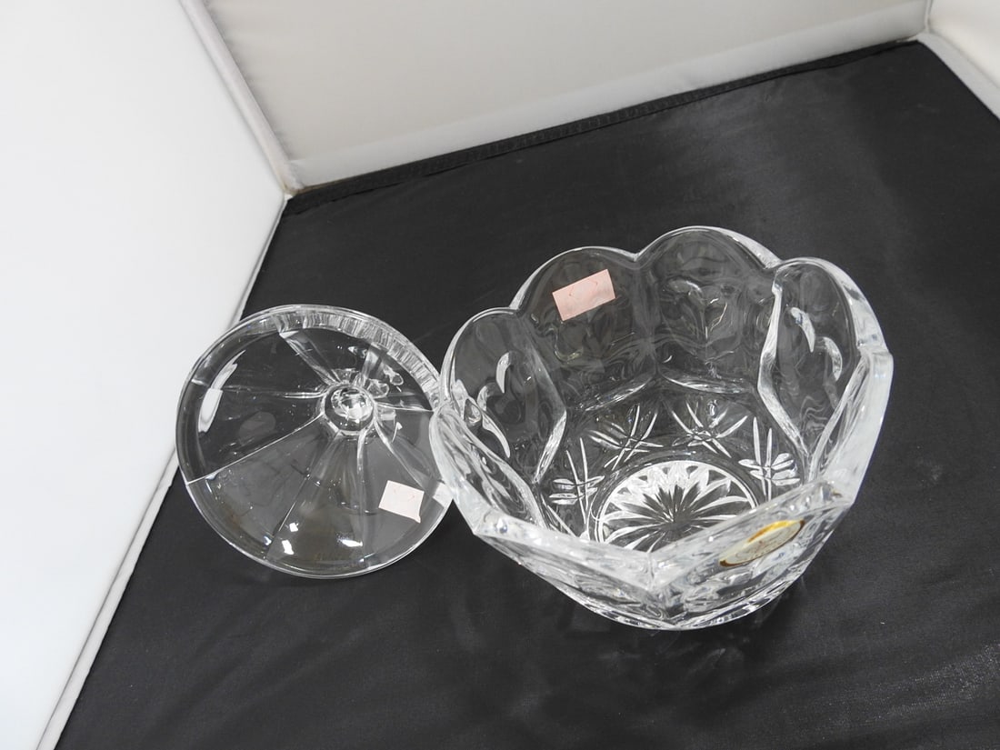Lead Crystal Heart Covered Candy Dish - 3