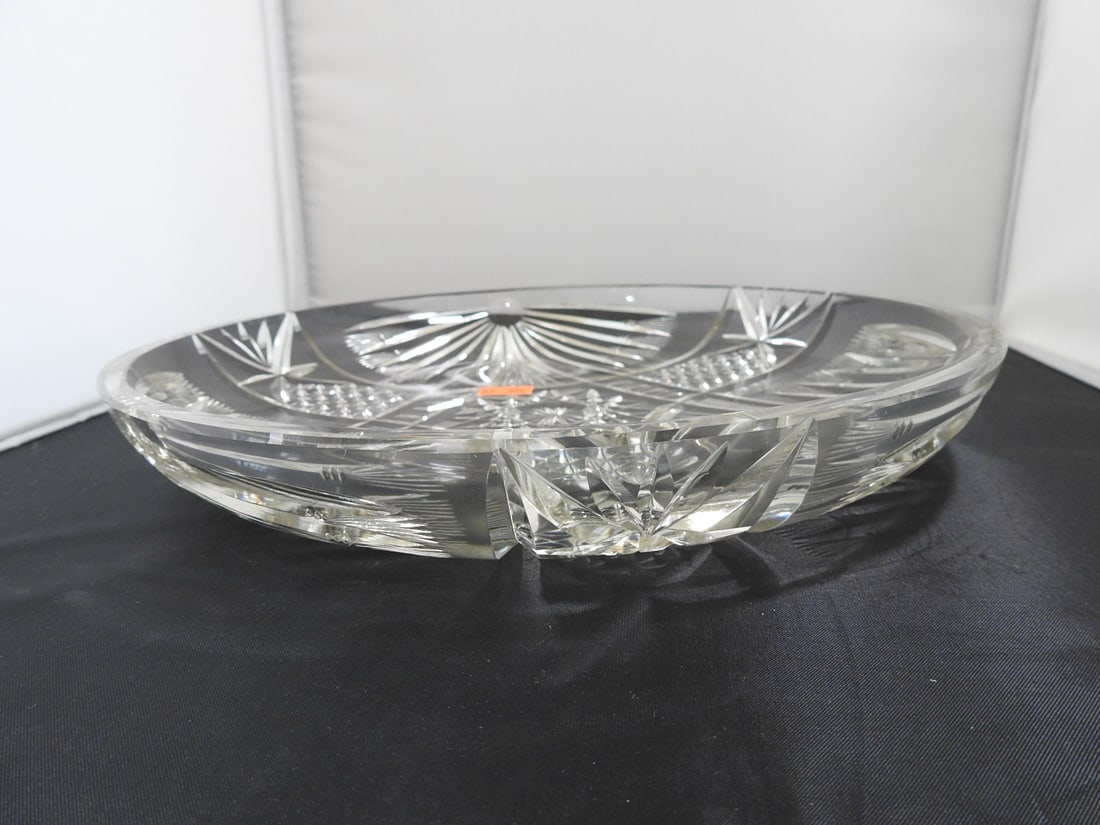 Vintage Cut Crystal Serving Dish - 5