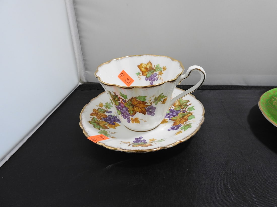 Set of 3 Vintage Bone China Teacup and Saucers - 3