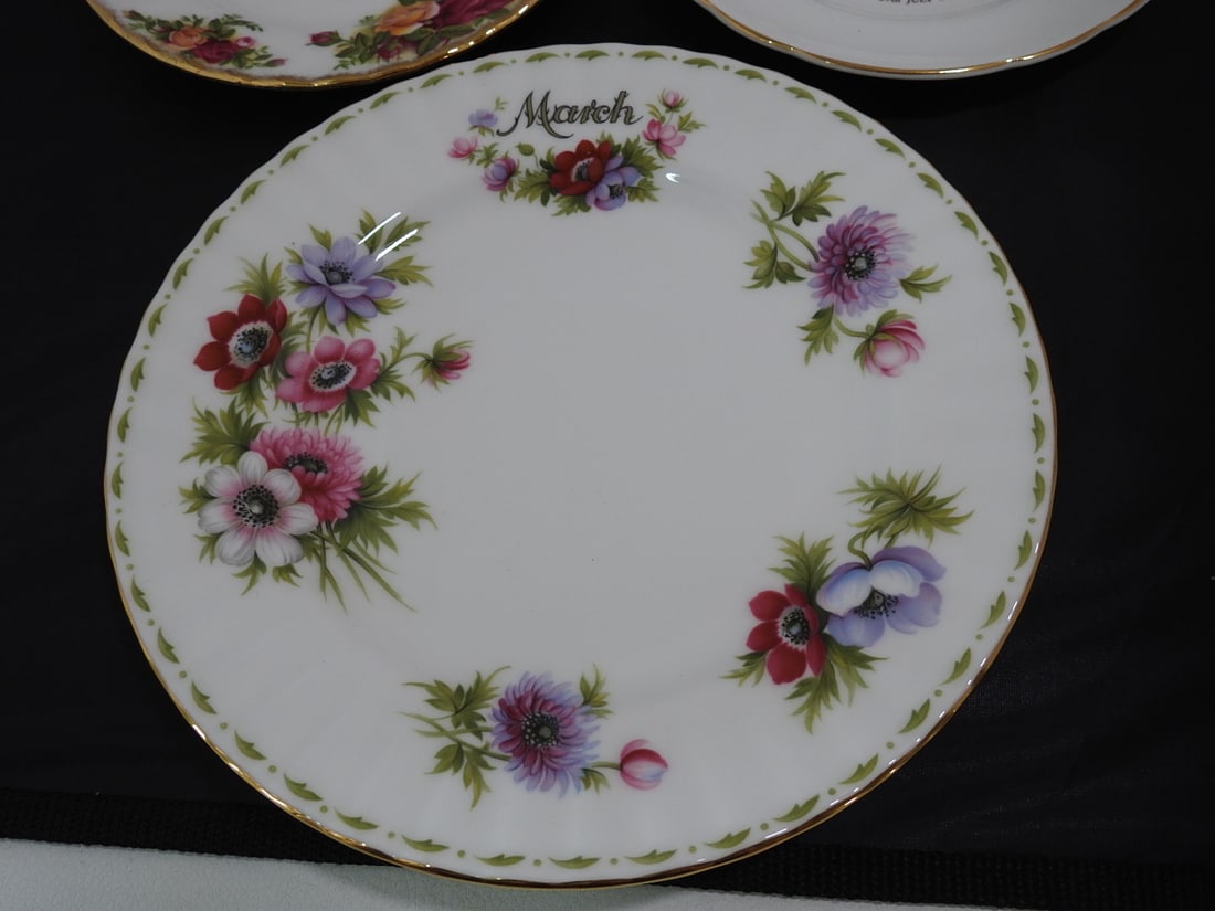 Set of 3 Vintage Bone China Plates - 2