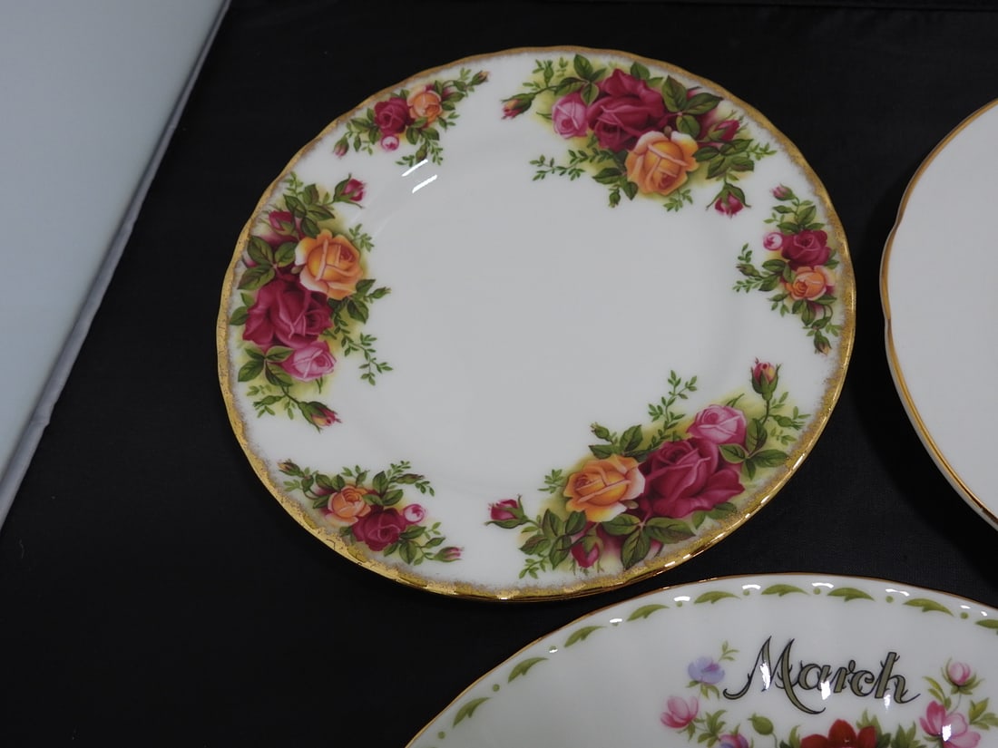 Set of 3 Vintage Bone China Plates - 3