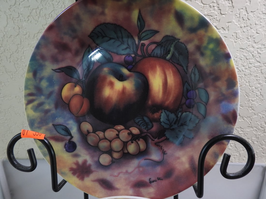 Set of 4 Fruit Plates with Rack - 3