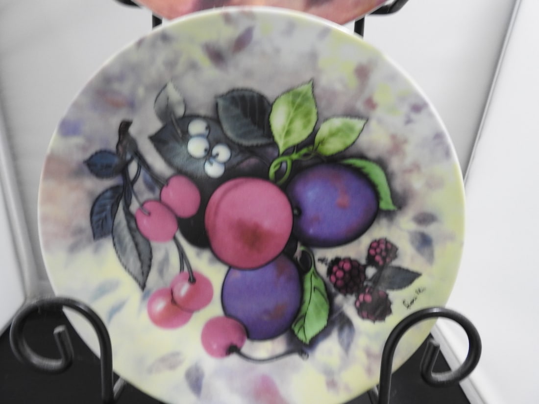 Set of 4 Fruit Plates with Rack - 5