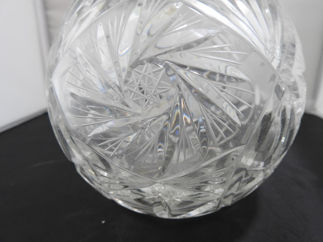 Lead Crystal Rose Bowl vase - 2