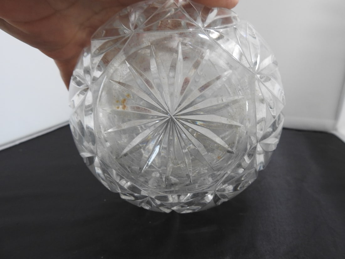 Lead Crystal Rose Bowl vase - 3