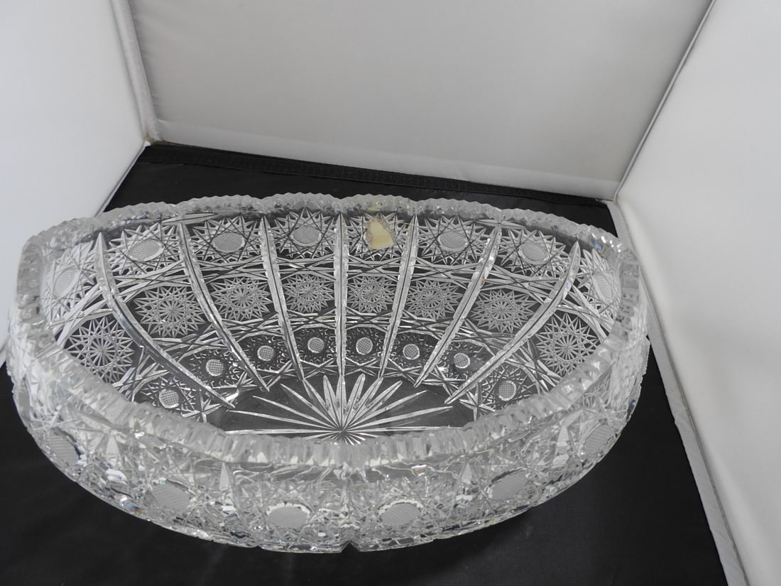Lead Crystal Oval Bowl - 3