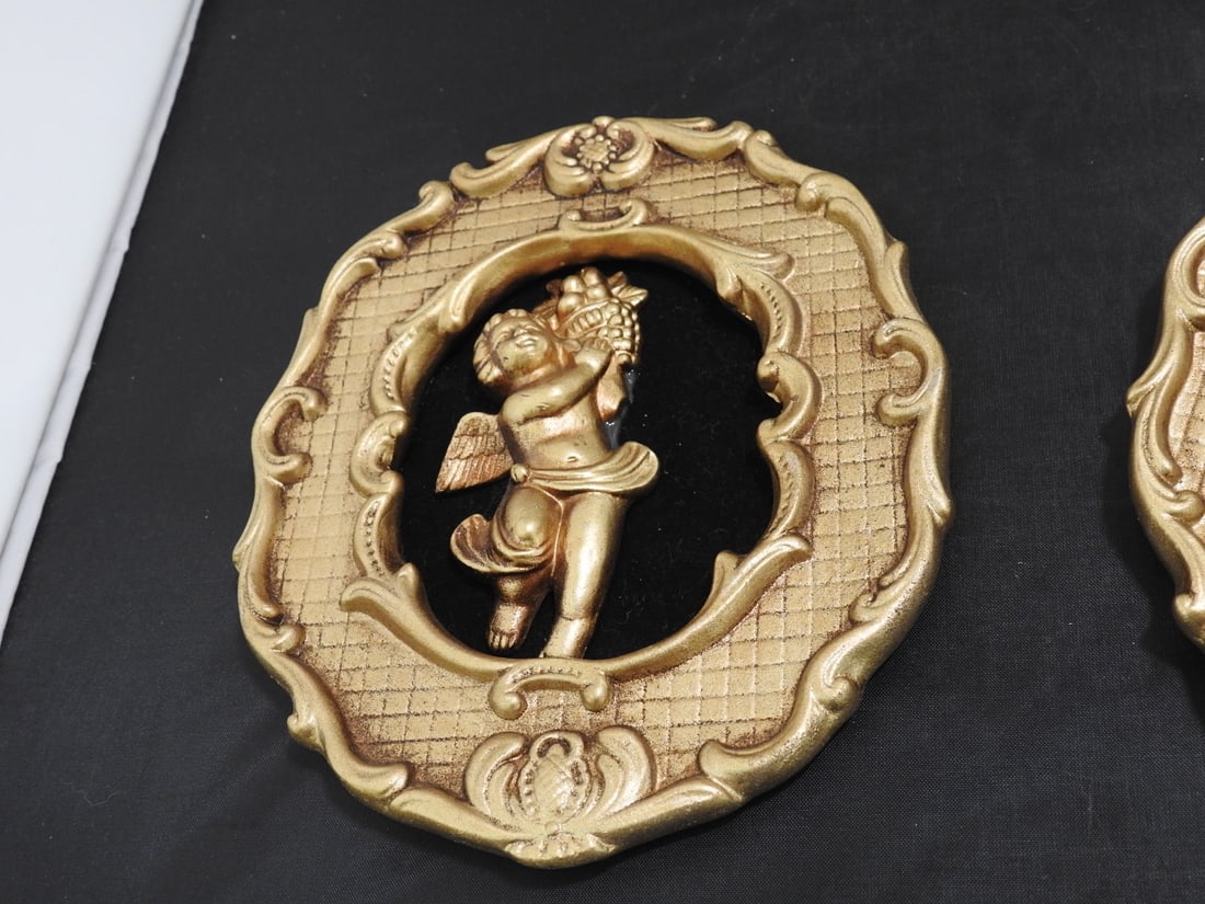 Ceramic Cupid wall plaques - 3