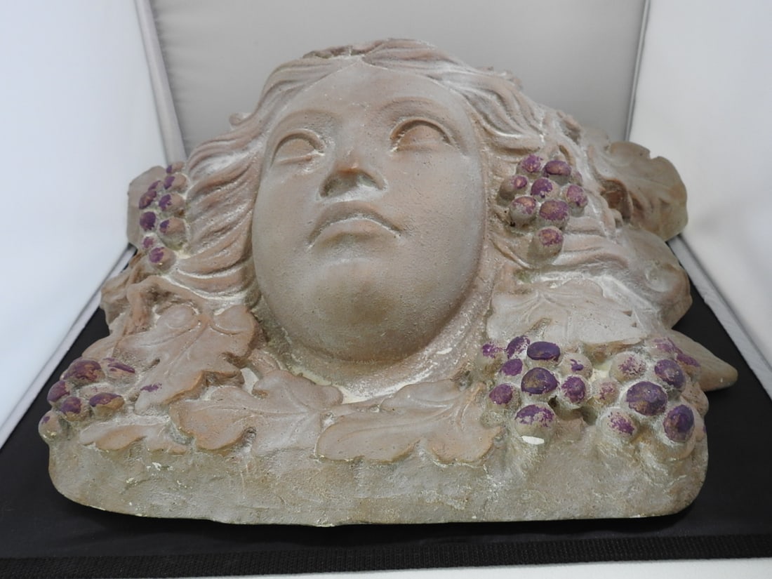 Art Nouveau Style Wine Goddess Wall Plaque - 2