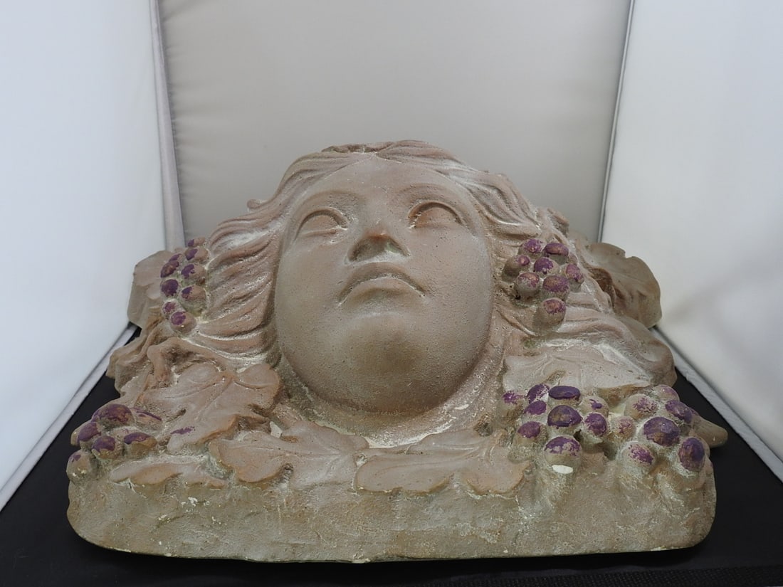Art Nouveau Style Wine Goddess Wall Plaque - 4
