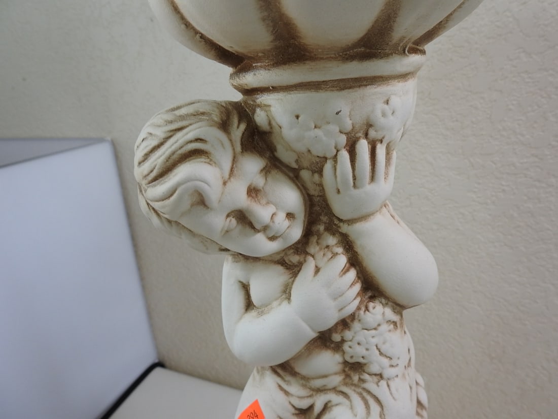Cherub Pedestal Small Flower Pot - 3