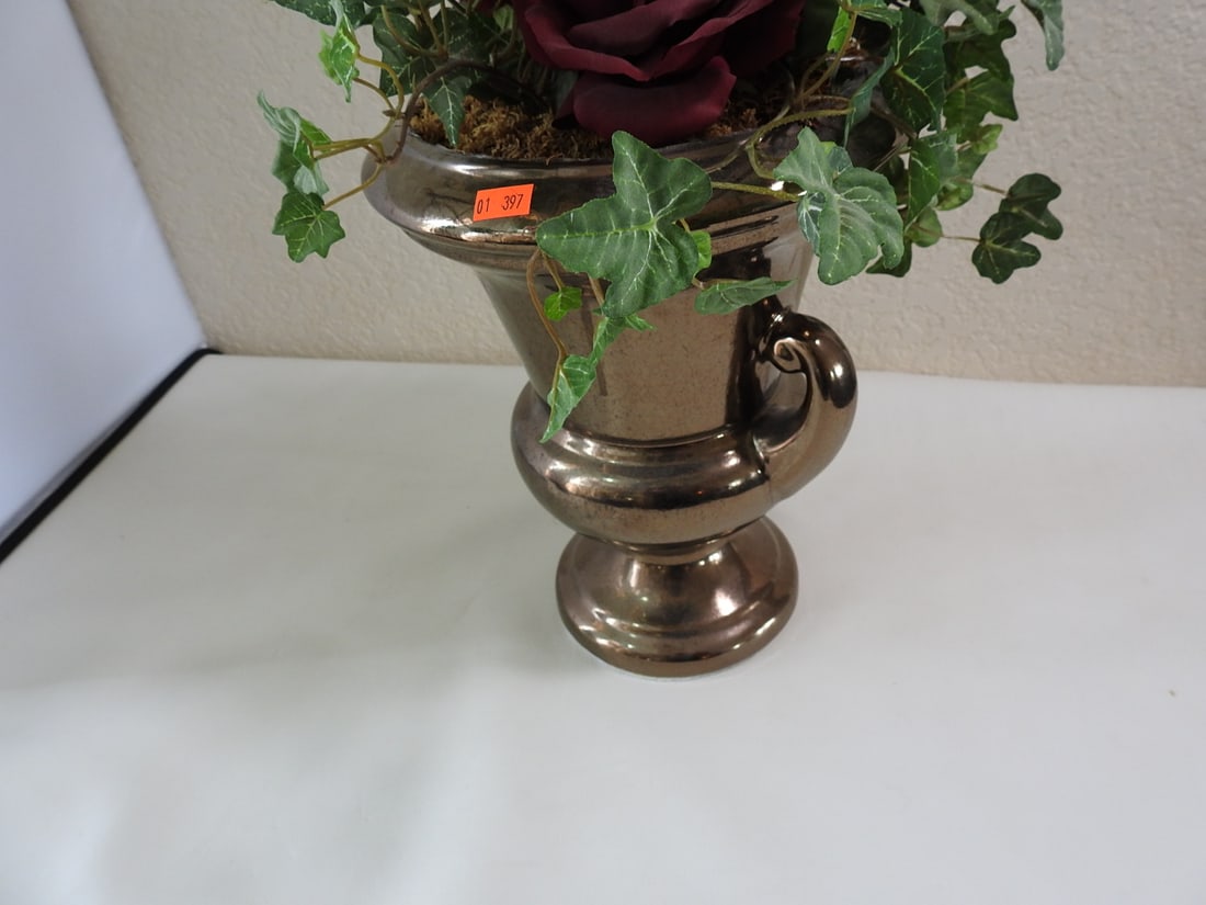 Classic European Style Topiary Silk Flower Arrangement - 2