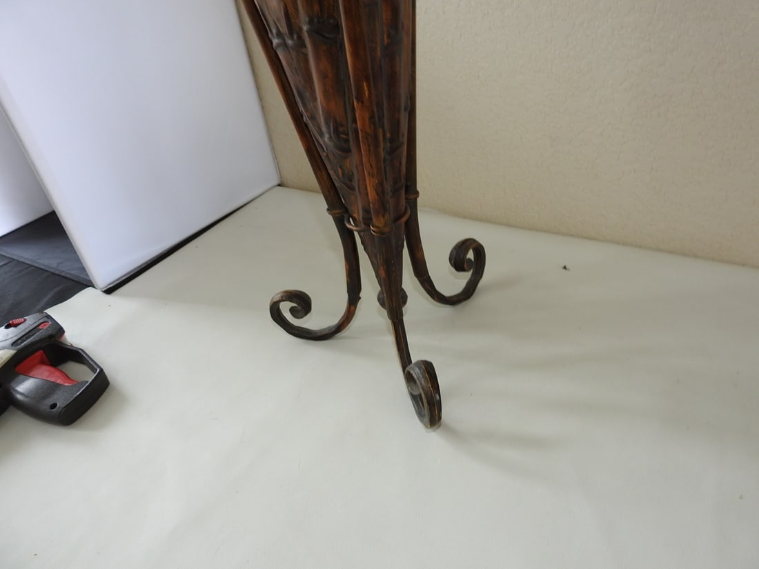 Faux Palm Tree in Footed Horn-Style Base - 5