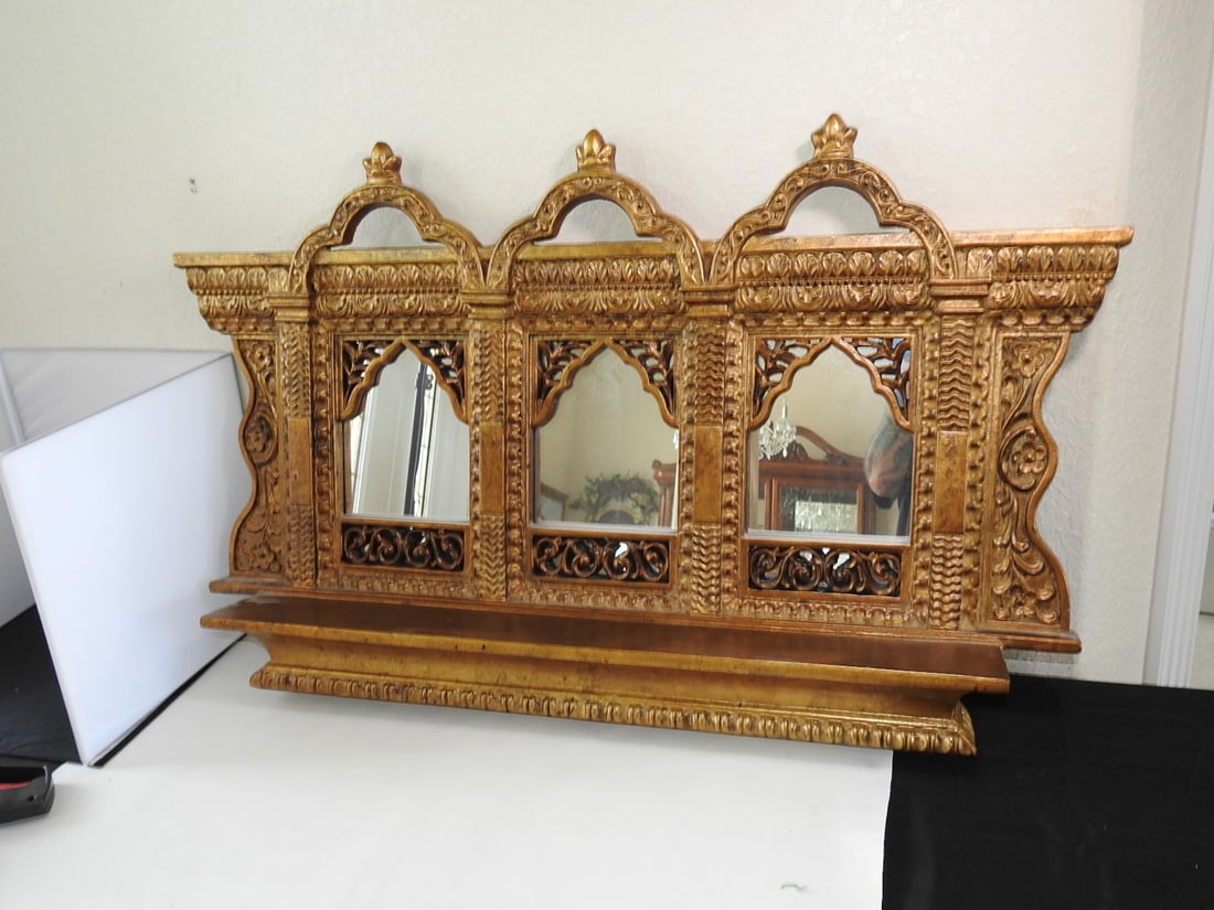 Gold Leaf Byzantine Style Paper Mache Mirror (1 of 7)