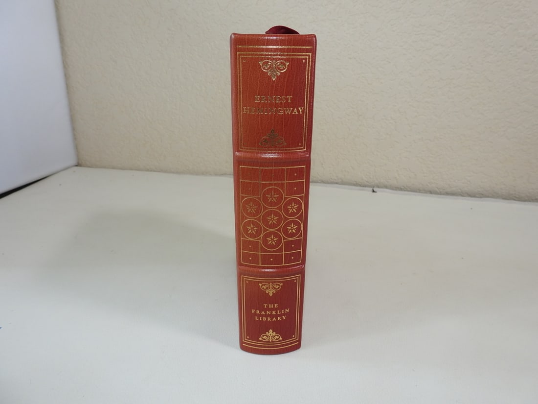 Works of Ernest Hemingway - Franklin Library Edition: Hard leather bound Franklin Library edition. Approx. 9.5 x 6.5 x 2.25 in.