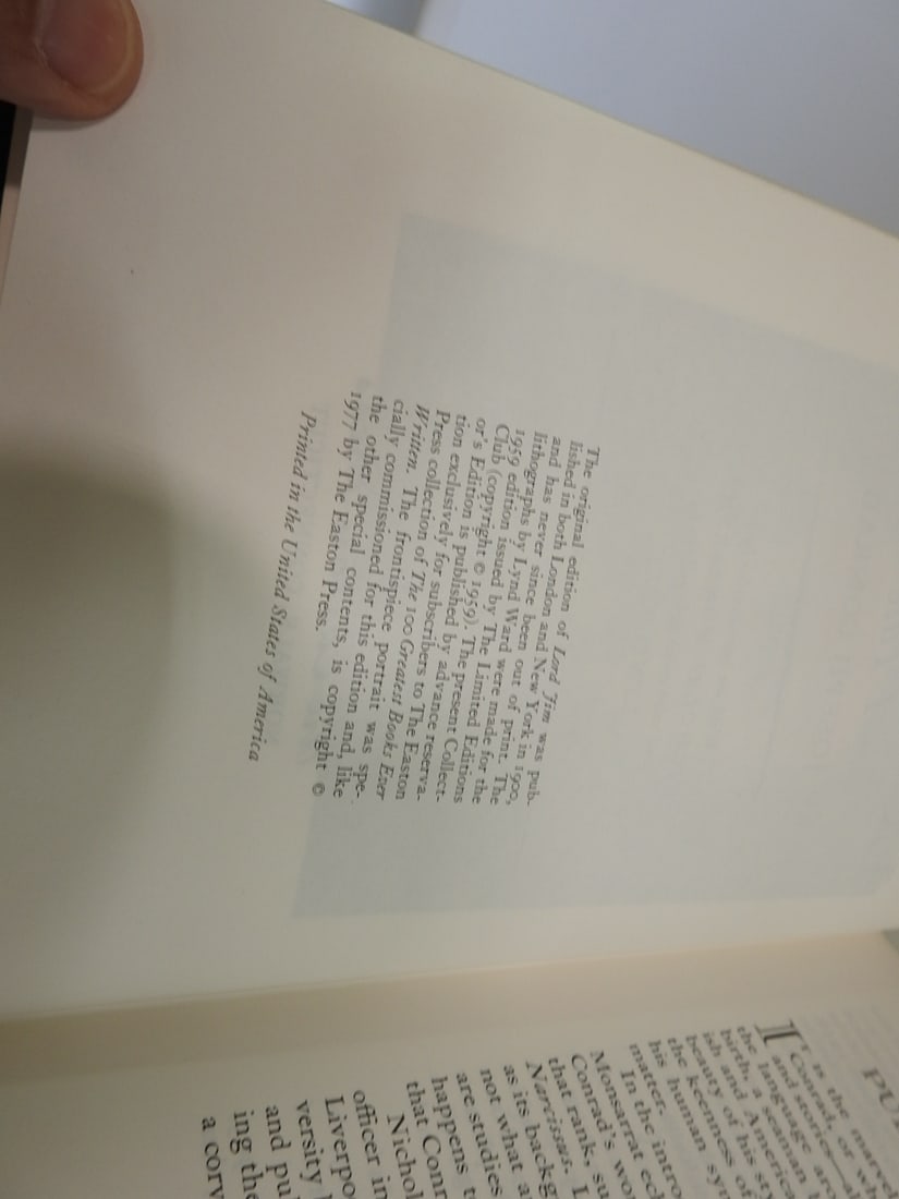 Lord Jim by Joseph Conrad - Franklin Library Edition - 5