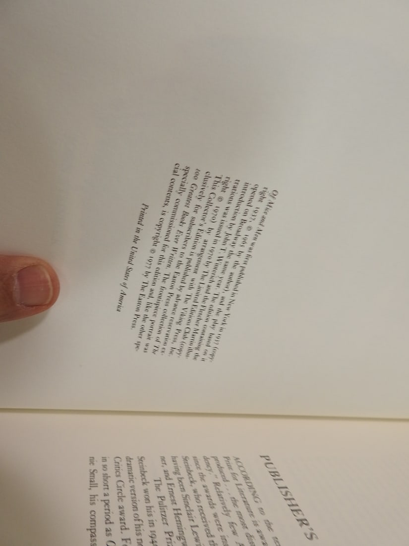 Of Mice and Men by John Steinbeck - Franklin Library Edition - 6