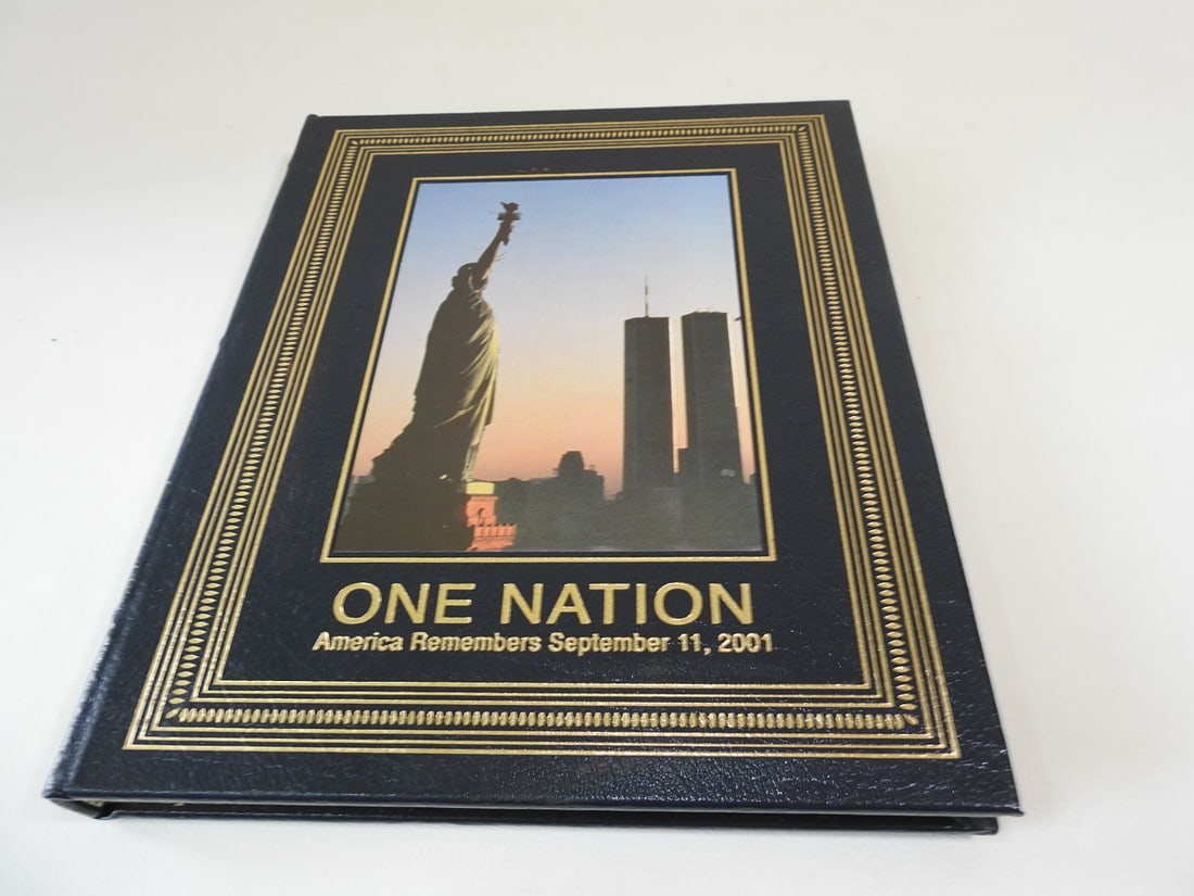 One Nation: America Remembers September 11, 2001 - Easton Press Edition: Hard leather bound Easton Press edition. Approx. 11.25 x 9.5 x 1 in.