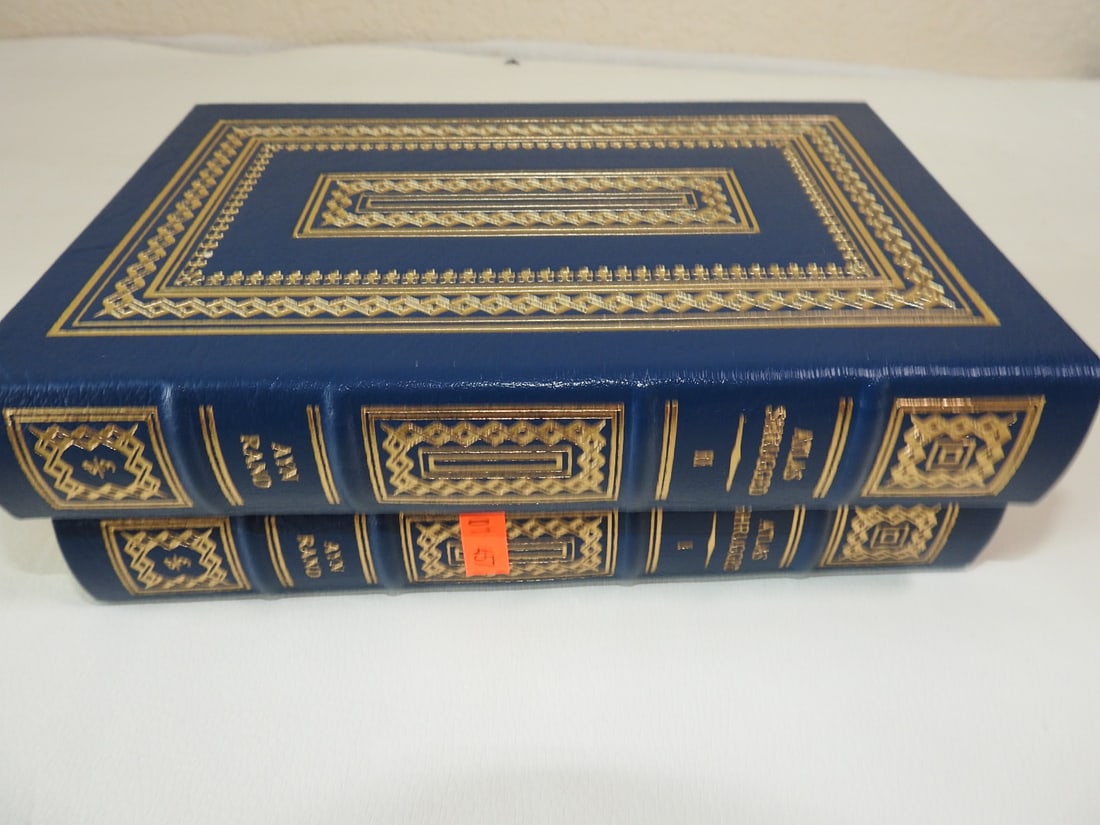 Atlas Shrugged by Ayn Rand, Volumes 1 & 2 - Easton Press Edition: Hard leather bound Easton Press edition. Approx. 9.5 x 6.5 x 3 in.