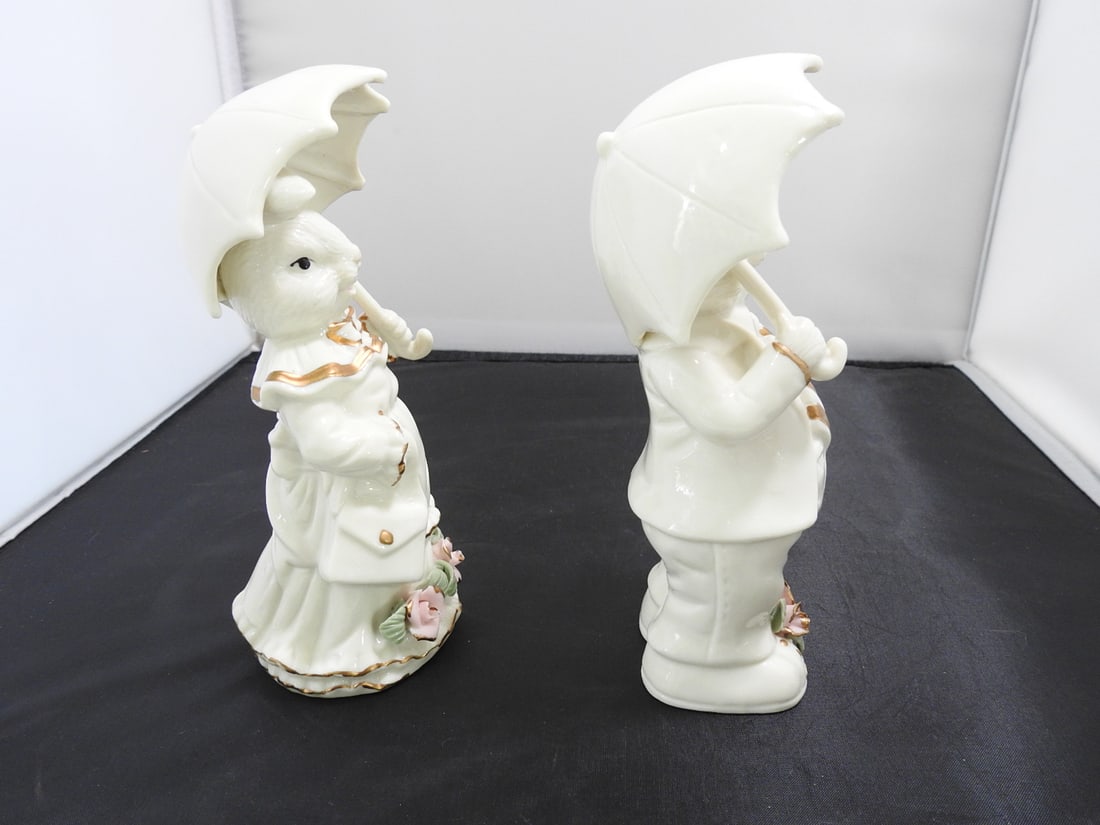 K's Collection Mr. and Mrs. Bunny Ceramic Figurines - 5