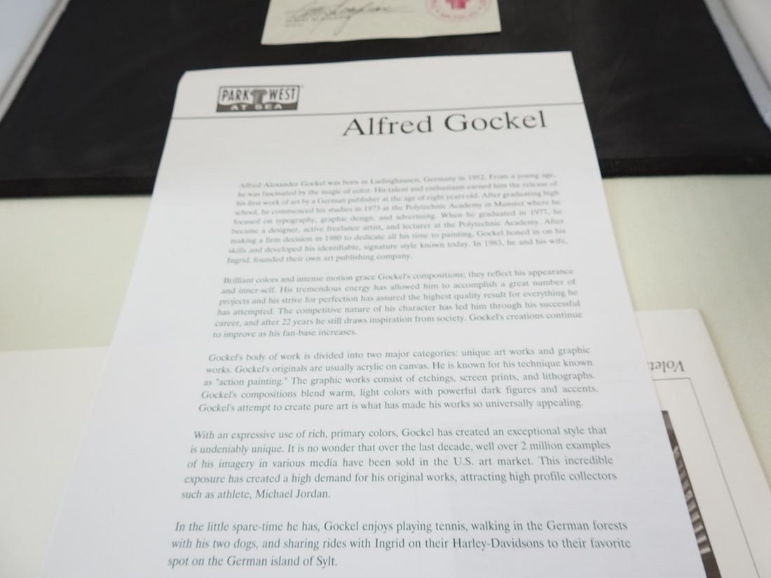 Alfred Gockel "Blue on Blue" Certified Art Print - 4
