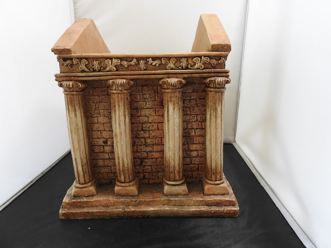 Roman Temple Style Resin Decorative Planter - 2