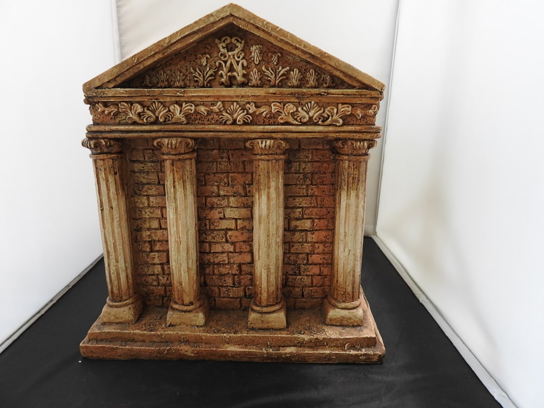 Roman Temple Style Resin Decorative Planter - 3