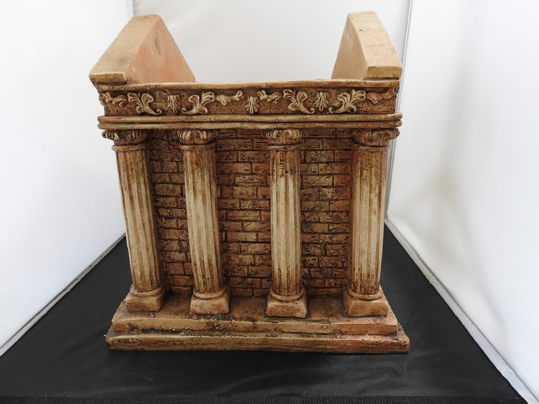 Roman Temple Style Resin Decorative Planter - 4