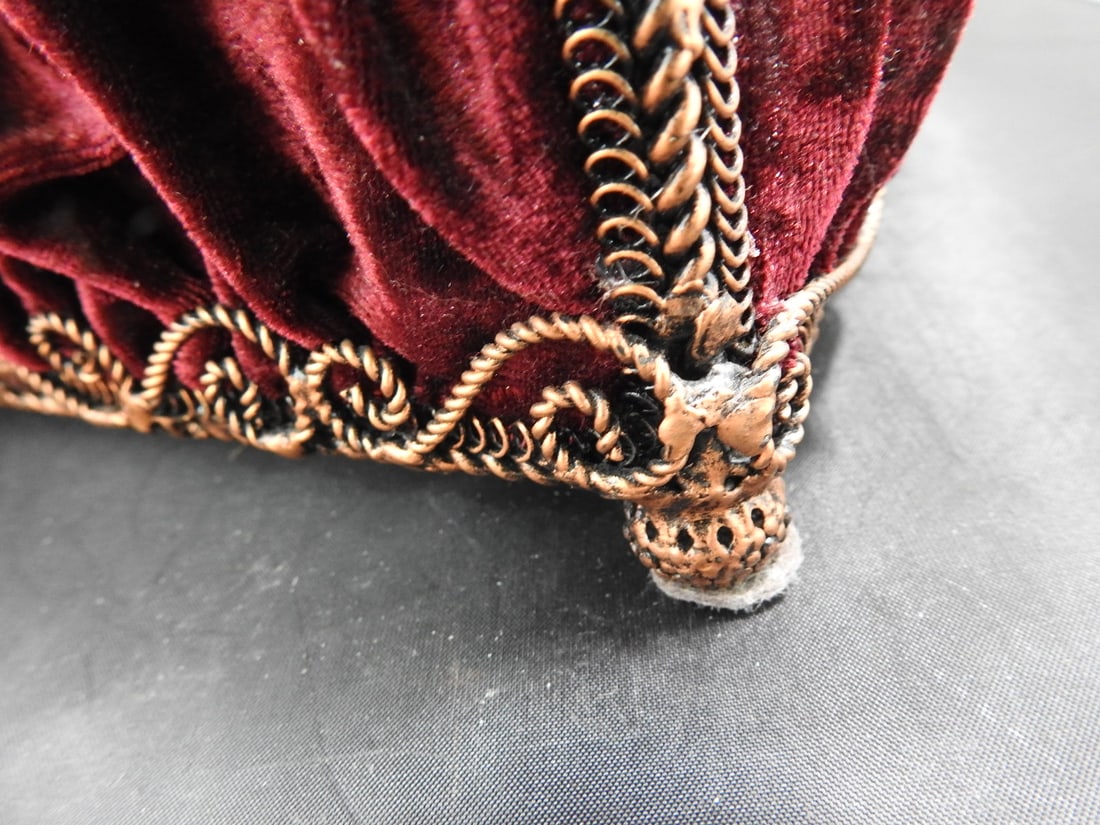 Velvet Covered Metal Tissue Box Holder - 10