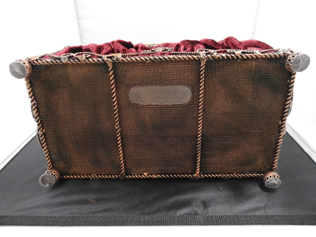 Velvet Covered Metal Tissue Box Holder - 5