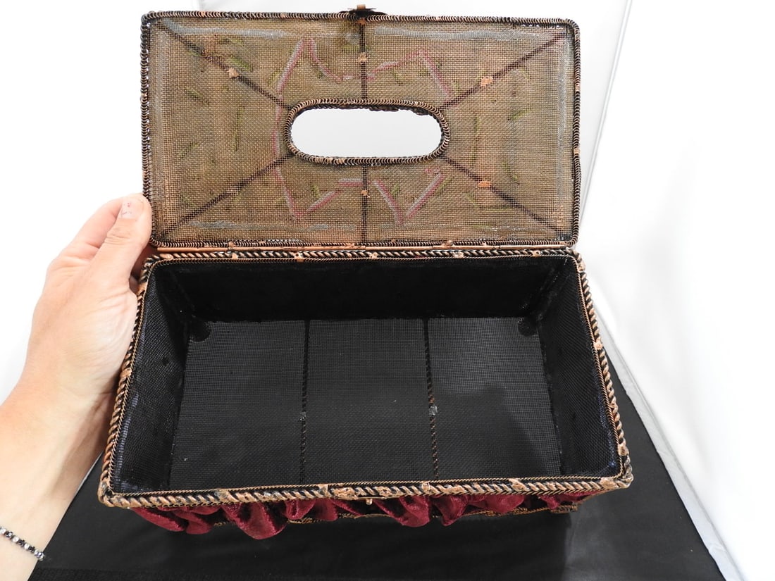 Velvet Covered Metal Tissue Box Holder - 8