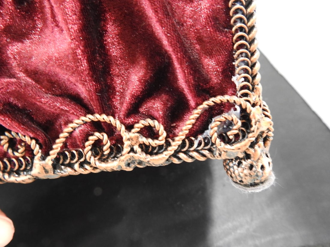 Velvet Covered Metal Tissue Box Holder - 9