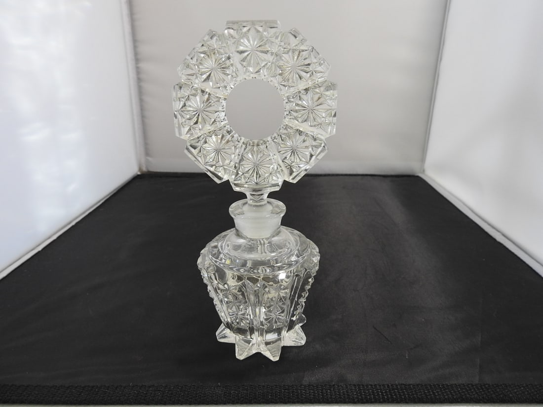 Pressed Glass Perfume Bottle - 2