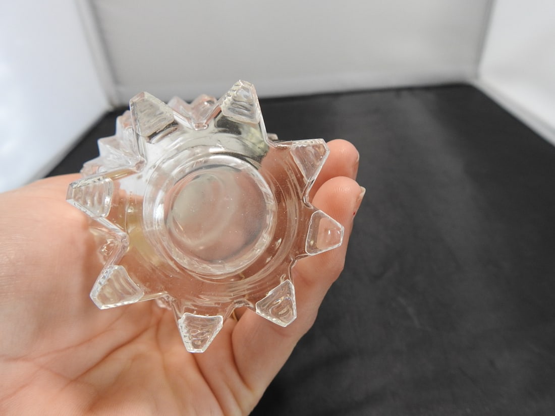Pressed Glass Perfume Bottle - 4